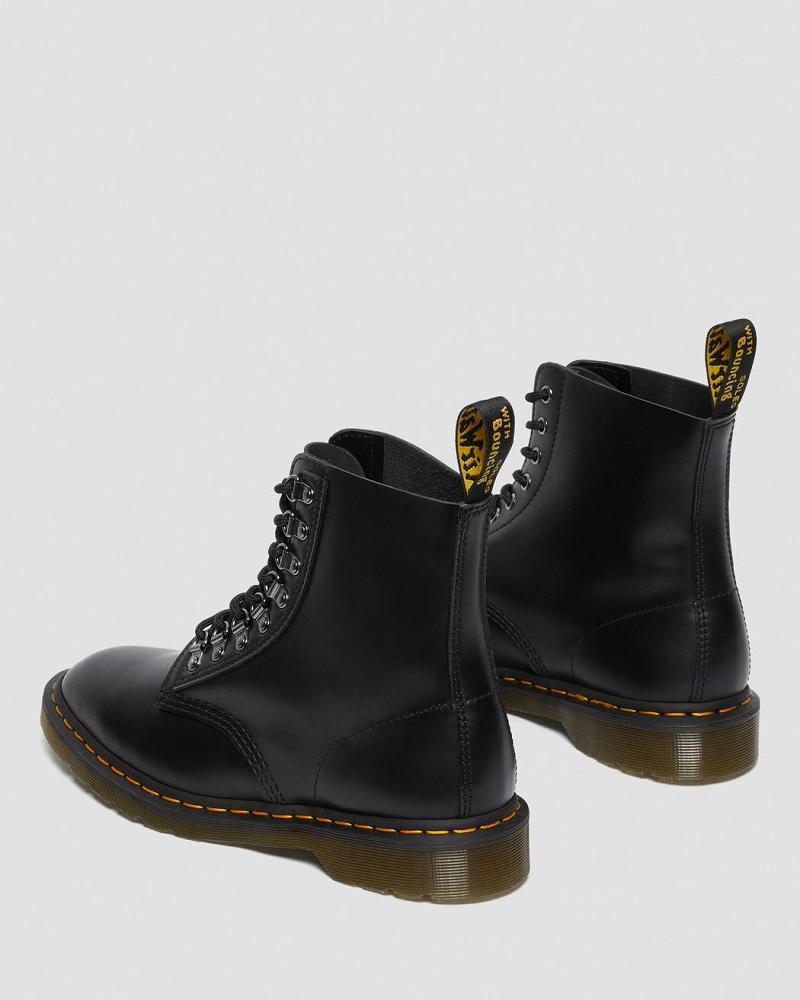 Dr Martens 1460 Pascal Verso Smooth Læder Snørestøvler Dame Sort | DK 190TCE